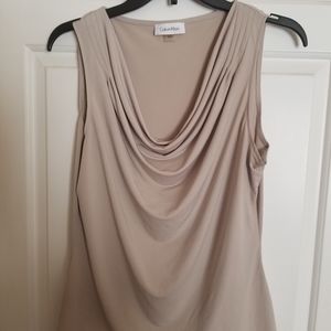 Calvin Klein drape neck tank top